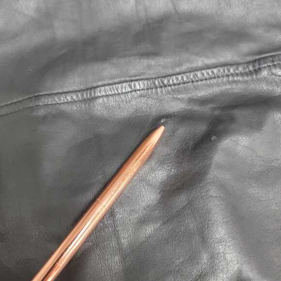 Black Leather Mini Skirt - Picture 10 of 10